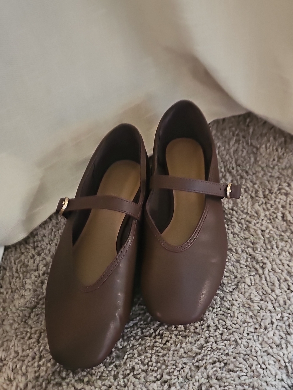 Burgundy Old Navy Mary Jane Ballet Flats